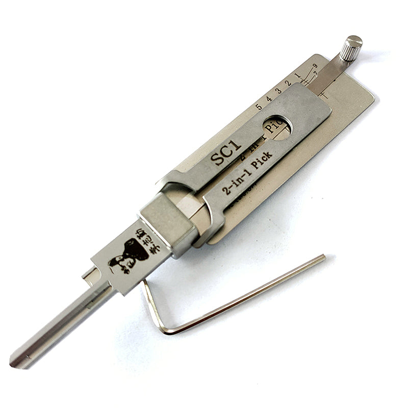 Lishi Lock Pick SC1, SC4, C123/S123, KW1, KW5, R52, AM5, M1/MS2, BE2-6/7 Original Key Decoder Reader Locksmith Tool