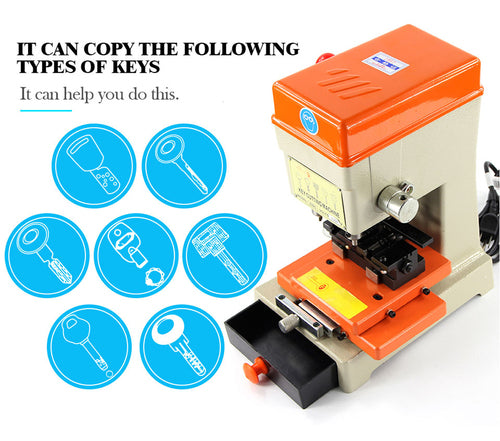 Key Duplicating Machine 339C Key Copy Machine Car Door Key Automatic Key Cutting Machine With Full Set Cutters For Locksmith Tools DEFU 339C