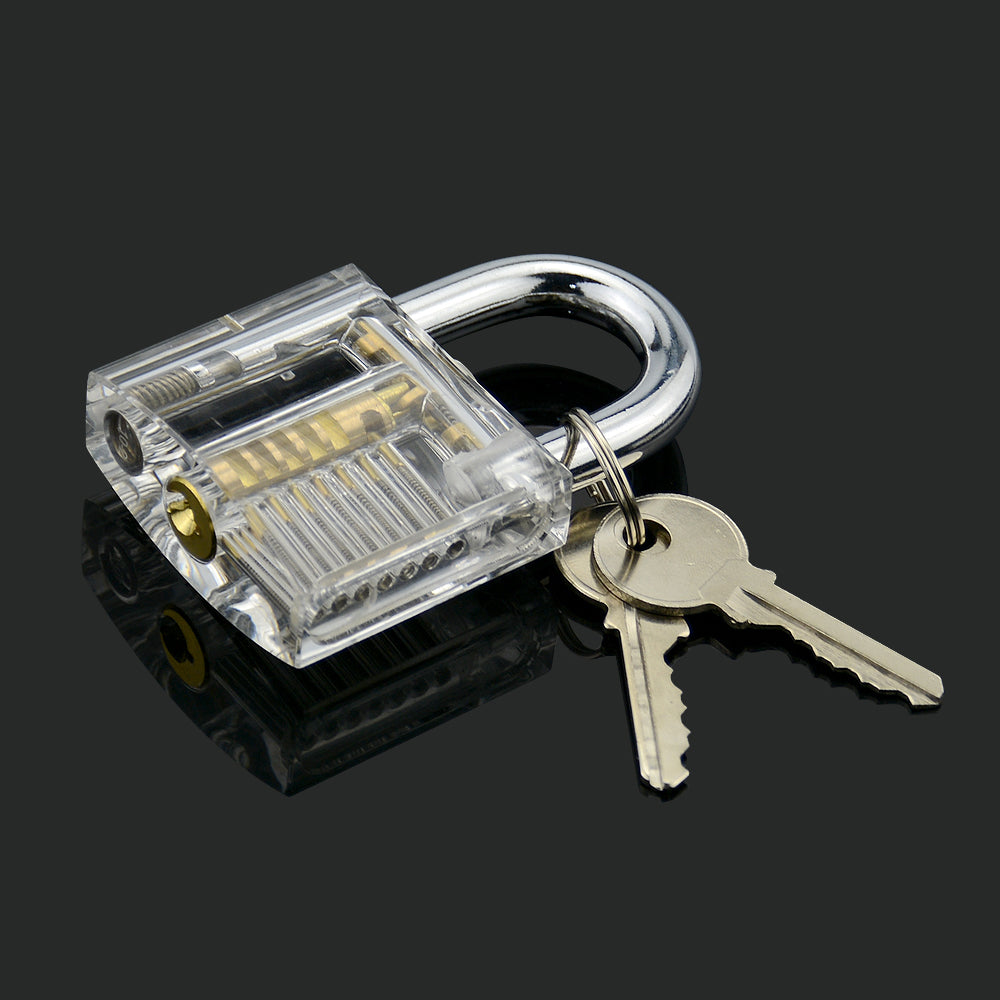 7pcs/lot Transparent Locks Combination Practice Locksmith Training Tools Visible Lock Pick Sets