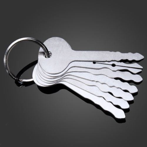 7pcs Car Lock Opener Double Sided Lock Pick Set Locksmith Tools