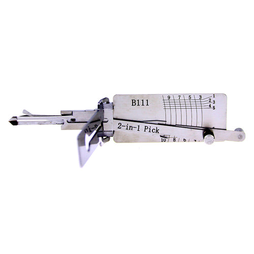 B111 Lishi 2 in 1 Auto Car Pick and Decoder Lock Pick Set for HUMMER / GM, Professional Locksmith Pick Lock Tool Plug Reader Car Hand Tools