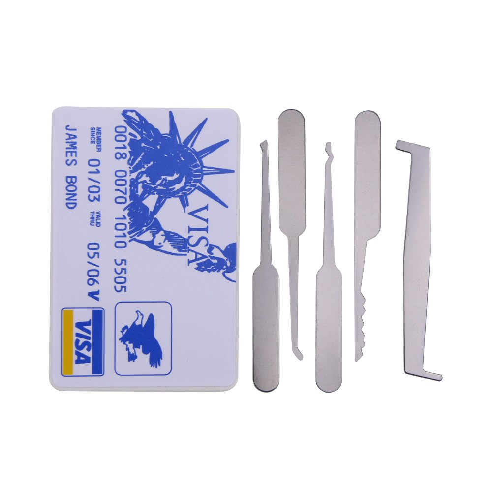 Credit Card Lock Pick Set Lockpick Locksmith Tools Professional Extractor Tool
