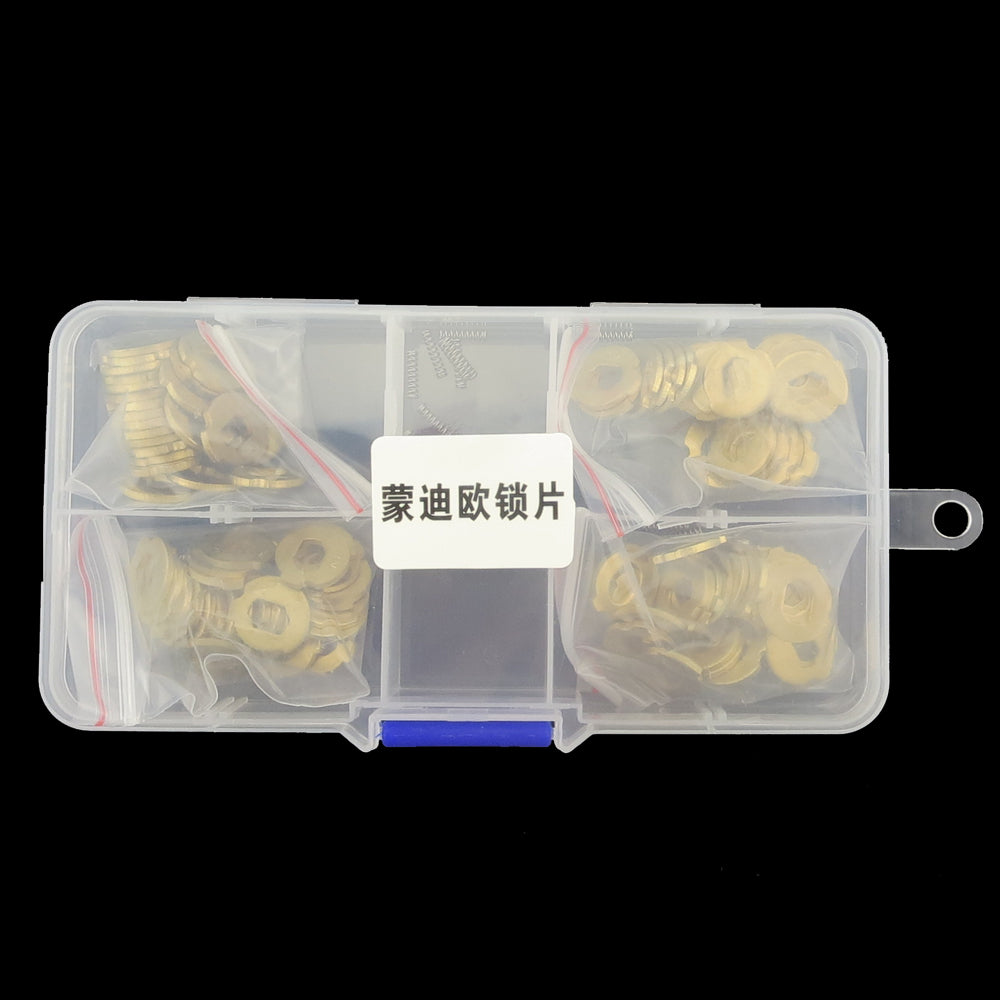 100pcs/lot FO21 Car Lock Reed Locking Plate For Ford Mondeo NO 1.2.3.4 Each 25PCS Auto Car Key Lock Repair Accessories Copper Keying Kit, Car Lock Reed Lock Plate Auto Lock Repair Locksmith Supplies