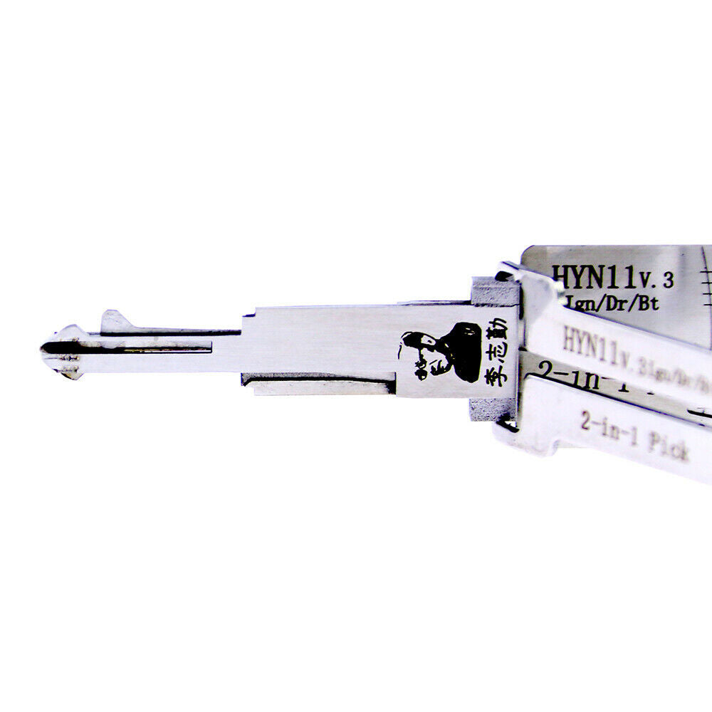 HYN11 Lishi 2 in 1 Auto Car Pick and Decoder Lock Pick Set for Hyundai KIA, Professional Locksmith Pick Lock Tool Plug Reader Car Hand Tools