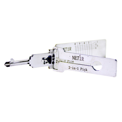 NE71R Lishi 2 in 1 Auto Car Pick and Decoder Lock Pick Set for Honda(USA) (AUS), Professional Locksmith Pick Lock Tool Plug Reader Car Hand Tools