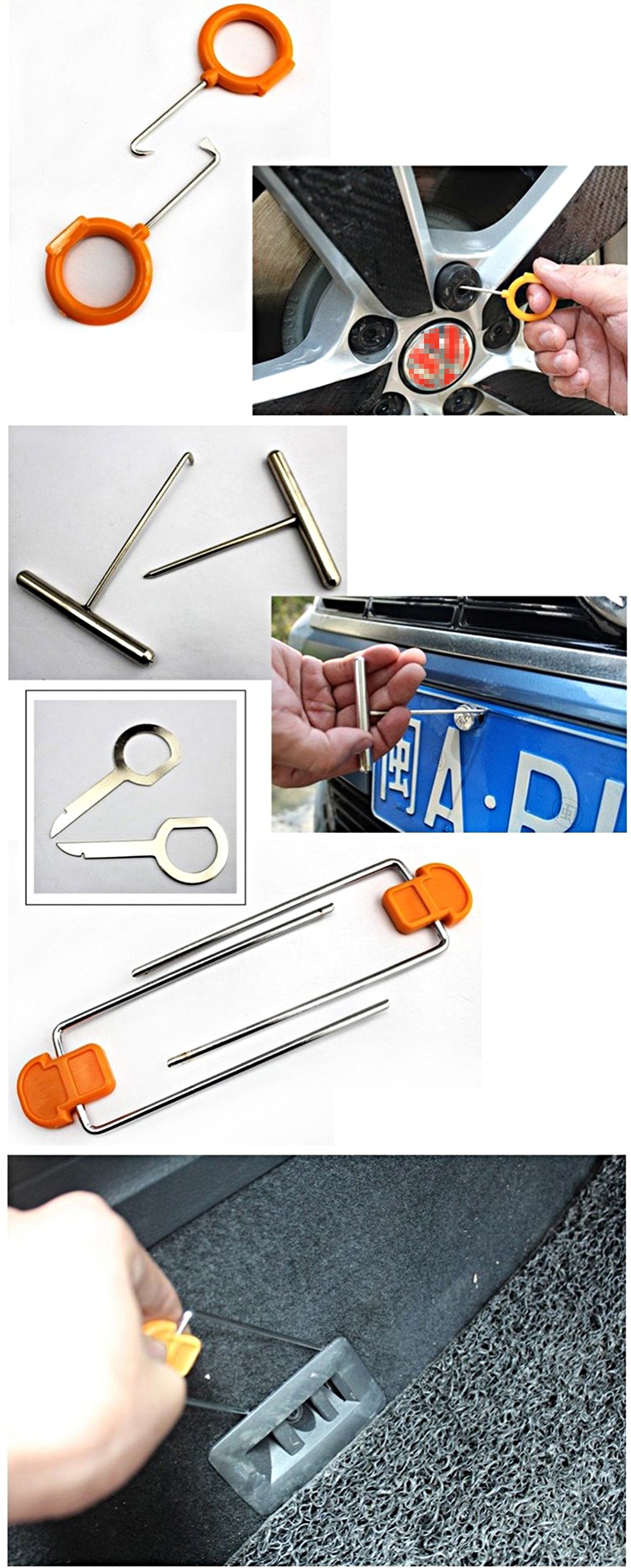 12pcs/lot Plastic Pry Tool Trim Removal Tool Car Radio Door Clip Panel Dash Audio Professional Vehicle Refit Repairing Tool