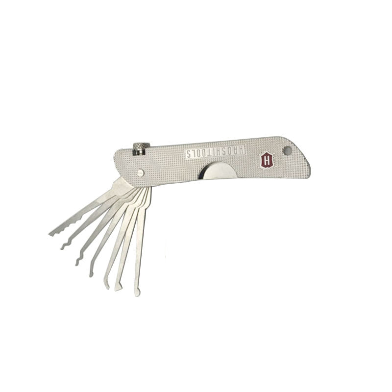 Foldable Lock Pick Tool with LED Knife type for Locksmith Door Lock Opener Locksmith Tool Lock Pick Set