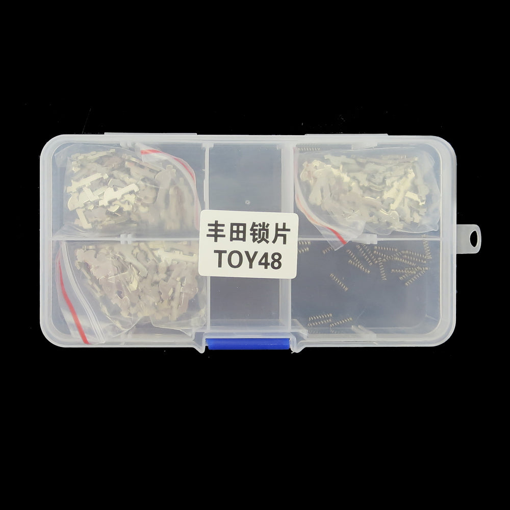 200pcs/lot TOY48 Car Lock Reed Locking Plate For Toyota Key Lock Repair Accessories Copper Keying Kit, Car Lock Reed Lock Plate Auto Lock Repair Locksmith Supplies