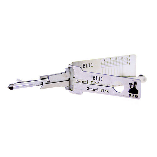 B111 Lishi 2 in 1 Auto Car Pick and Decoder Lock Pick Set for HUMMER / GM, Professional Locksmith Pick Lock Tool Plug Reader Car Hand Tools