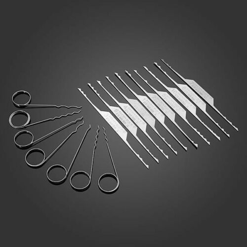17Pcs Wave Brush Hook Picks Locksmith Tools Lock Pick semicircle Tools Set Lock Opener
