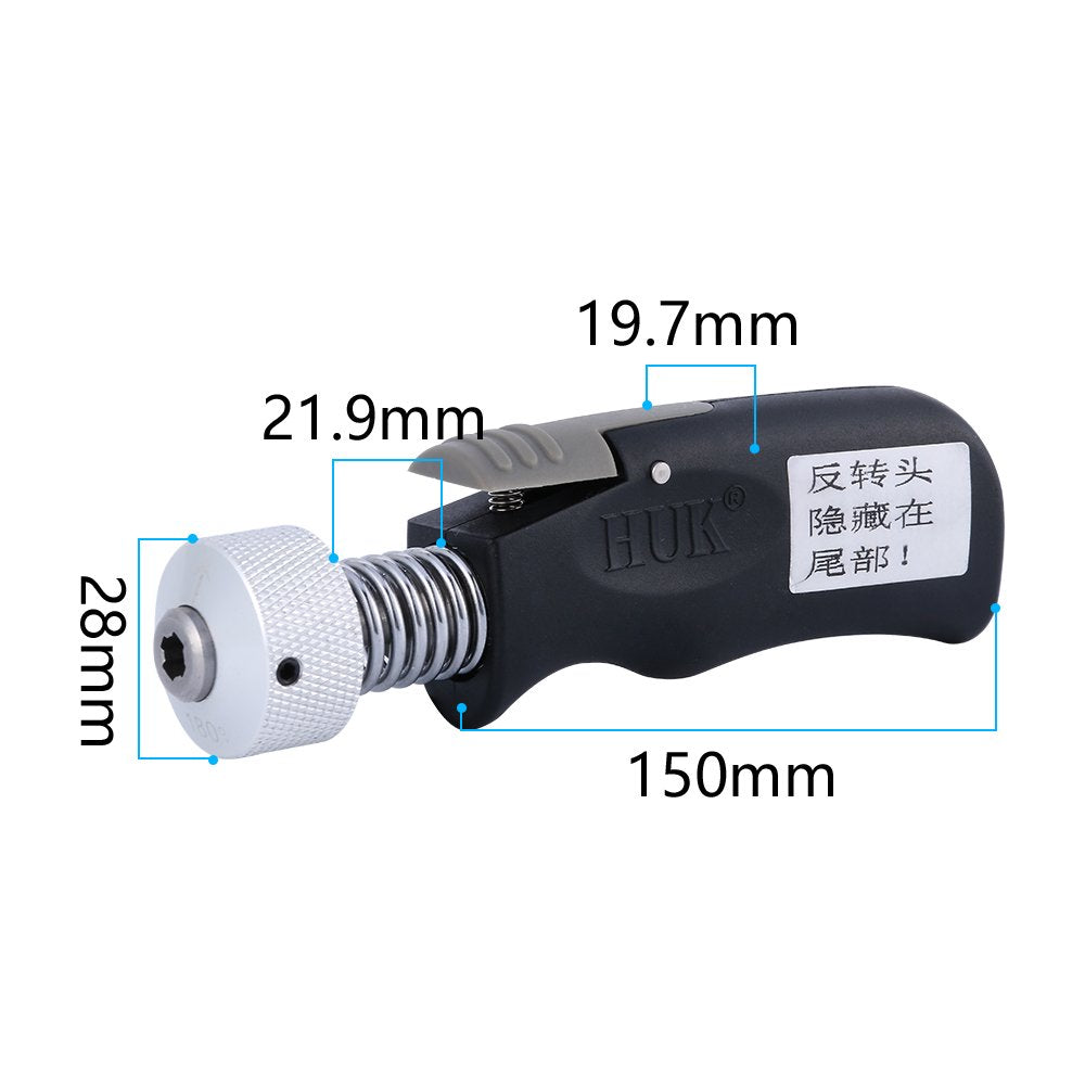 HUK Straight Shank Civil Plug Spinner Quick Turning Tools Locksmith Tool, 180℃ Lock Pick Plug Spinner, Turning Lock Opener Tool