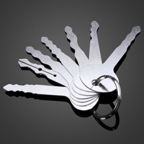 7pcs Car Lock Opener Double Sided Lock Pick Set Locksmith Tools