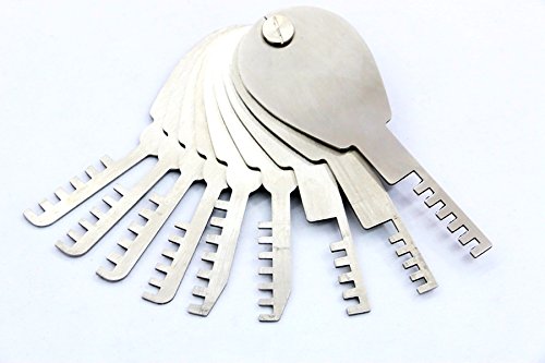 9Pcs Comb Style Stainless Steel Lock Pick Set Professional Locksmith Tool Lock Opener Lock Pick Set