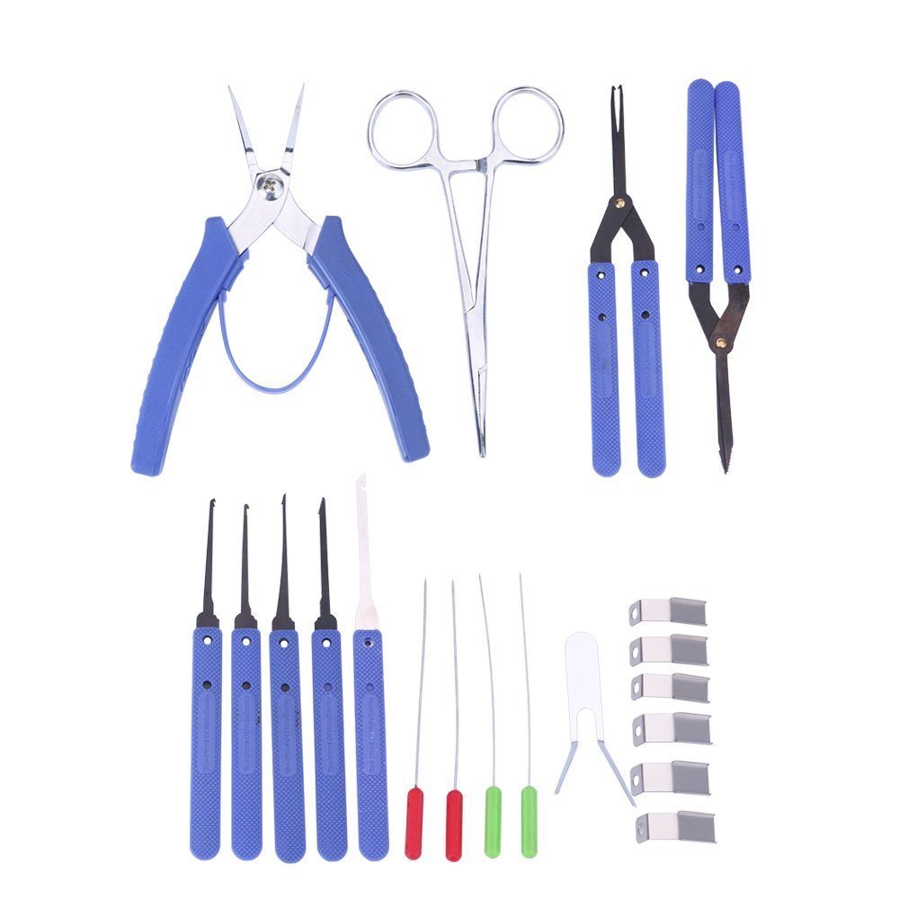 KLOM Broken Keys Removal Kit Set Locksmith Tools Easy Remove Key Out Of Lock Broken Key Extractor Set Broken Key Remove Tools Lock Repair Tools