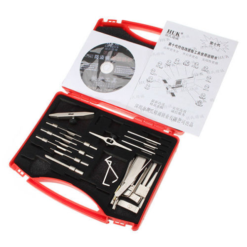 HUK 10th Multifunctional Tool Kit Locksmith Tools Lock Pick Lock Opener Tools Set