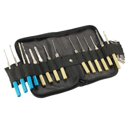 HUK 18Pcs Dimple Lock Opener Practice Unlocking Keys Remove Bullet + Guides, Locksmith Tool Set Lock repair Tools