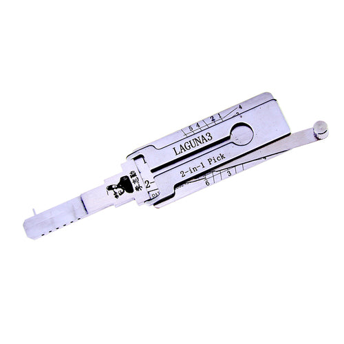 LAGUNA3 Lishi 2 in 1 Auto Car Pick and Decoder Lock Pick Set for Samsung/ Renault Laguna, Professional Locksmith Pick Lock Tool