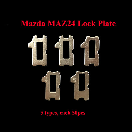 200pcs/lot MAZ24 Car Lock Reed Locking Plate For Mazda Auto Car Key Lock Repair Accessories Copper Keying Kit, Car Lock Reed Lock Plate Auto Lock Repair Locksmith Supplies