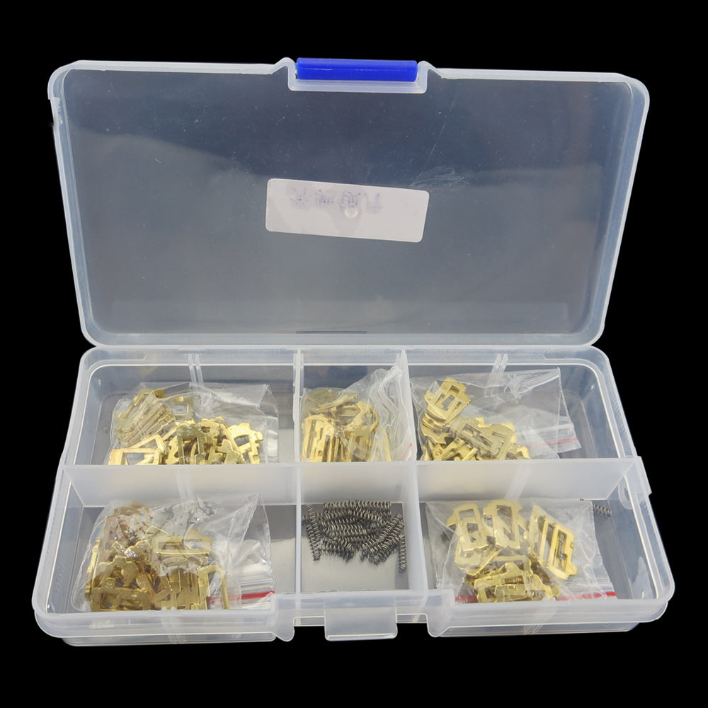 100pcs/lot Car Lock Reed Locking Plate For Mercedes Benz/ Honda Half Auto Car Key Lock Repair Accessories Copper Keying Kit, Car Lock Reed Lock Plate Auto Lock Repair Locksmith Supplies
