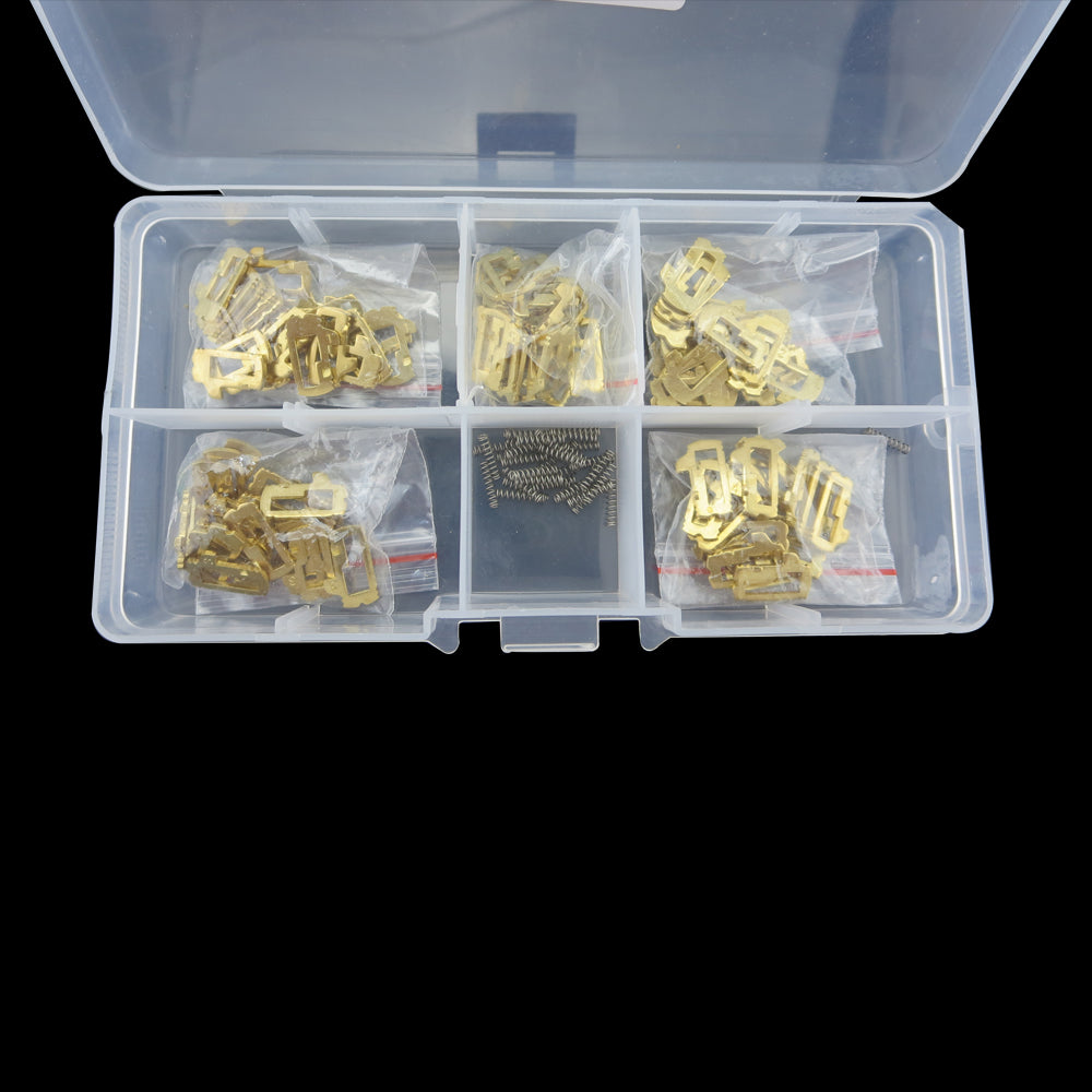 100pcs/lot Car Lock Reed Locking Plate For Mercedes Benz/ Honda Half Auto Car Key Lock Repair Accessories Copper Keying Kit, Car Lock Reed Lock Plate Auto Lock Repair Locksmith Supplies
