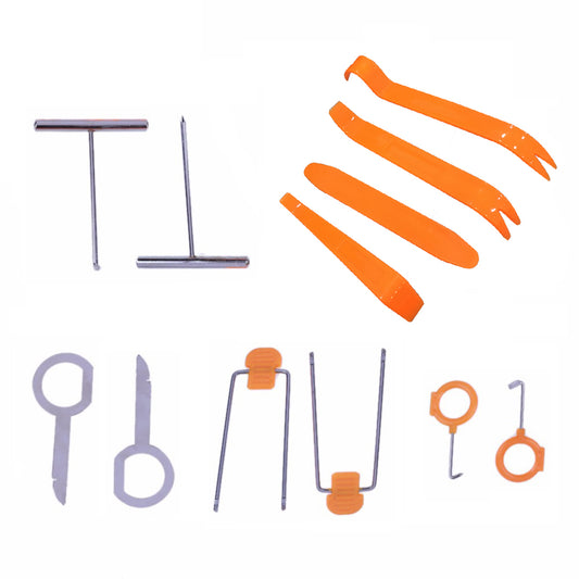12pcs/lot Plastic Pry Tool Trim Removal Tool Car Radio Door Clip Panel Dash Audio Professional Vehicle Refit Repairing Tool