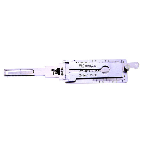 VAG2015 Lishi 2 in 1 Auto Car Pick and Decoder Lock Pick Set for New VW, Professional Locksmith Pick Lock Tool Plug Reader Car Hand Tools